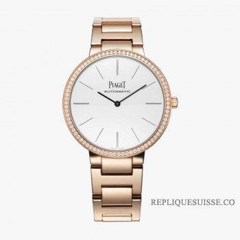 Piaget Altiplano Cadran Blanc Or Rose 18K Automatique Femmes G0A40108 Montres Copie