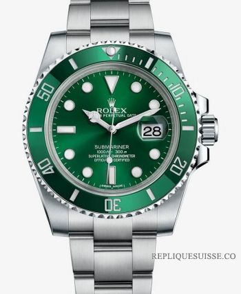 Réplique Rolex Submariner Date vert Dial 116610LV