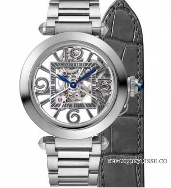 Cartier Pasha De Cartier Cadran Squelette Acier Inoxydable WHPA0007