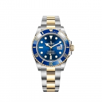 Rolex Submariner Date Jaune Rolesor Bleu Cerachrom Lunette 41mm