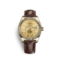 Rolex Sky-Dweller or jaune 18 carats M326138-0006 Cadran couleur champagne