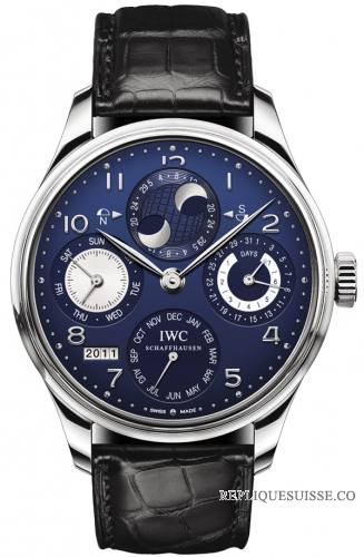 IWC Portuguese Perpetual Calendar Hemisphere Moonphase Montre Homme IW503203