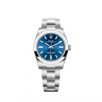 Rolex Oyster Perpetual 34 Bracelet Oyster cadran bleu vif