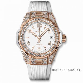 Copie Montre Hublot Big Bang King Or Blanc Pave 39mm 465.OE.2080.RW.1604