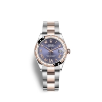 Rolex Datejust 31 Oystersteel Or Everose 18 ct M278341RBR-0019 Aubergine sertie de diamants Cadran