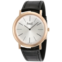 Piaget Altiplano mecanique cadran argente cuir hommes