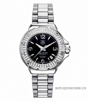 TAG Heuer Forumula 1 Diamants noir Dial WAC1214.BA0852 Montre Réplique