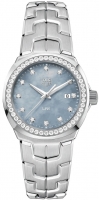 Copie Montre Tag Heuer Link Bleu Nacre Diamant Cadran Dames WBC1319.BA0600