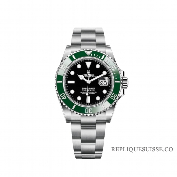 Rolex Submariner Date Oystersteel Green Cerachrom Lunette 41mm