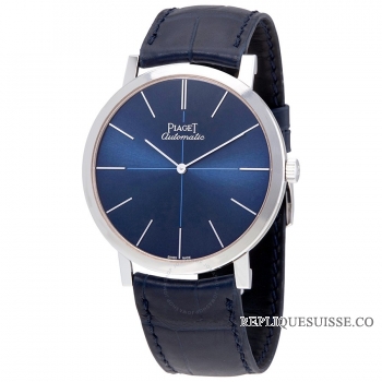 Piaget Altiplano cadran bleu cuir bleu hommes G0A42105