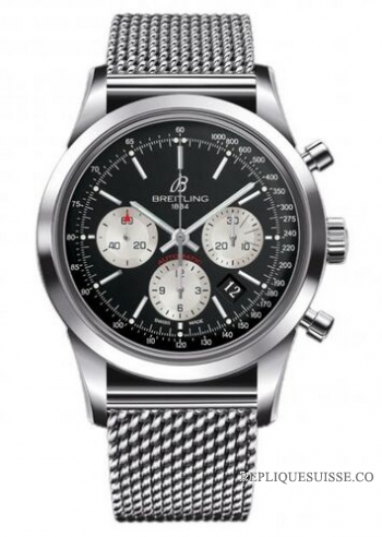 Copie Montre Breitling Transocean Chronographe Acier AB015212/BF26/154A