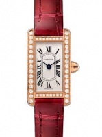 Cartier Tank Americaine Argenteed Flinque Cadran montre Réplique Femme WB710014