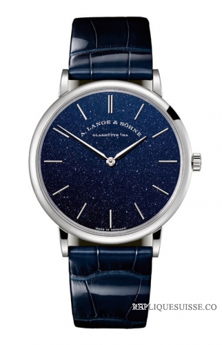 Copie Montre A. Lange & Sohne Saxonia Mince Or Blanc/Aventurine 205.086