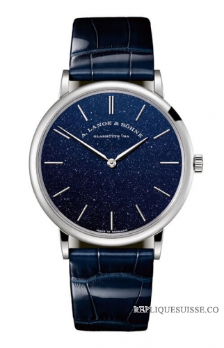 Copie Montre A. Lange & Sohne Saxonia Mince Or Blanc/Aventurine 205.086