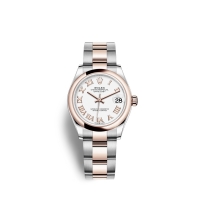 Rolex Datejust 31 Oystersteel or Everose 18 ct M278241-0001 cadran blanc