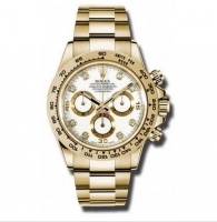 Réplique Rolex Cosmograph Daytona Blanc / 8 Diamants 2016 116508 116508wg