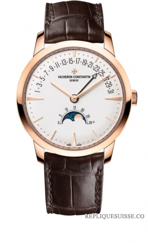 Copie Montre Vacheron Constantin Patrimoine phase lunaire et date retrograde Reference 4010U/000R-B329