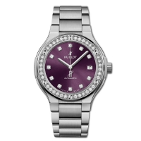 Réplique Bracelet Hublot Classic Fusion Titane Violet Diamants