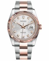 Réplique Rolex Datejust en acier et rose 36mm Silver Gold cadran jubile 116231 SJDO