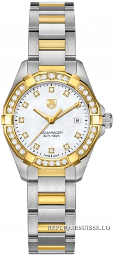 TAG Heuer Aquaracer Dames 300M Acier & Jaune Or27 MM WAY1453.BD0922 Montre Réplique