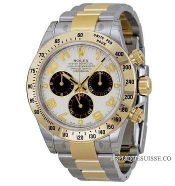 Réplique Rolex Daytona Ivoire 18kt Or Jaune 116523IBKAO