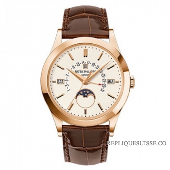 Patek Philippe Grand Complications Cadran Opaline Argentee Or Rose 18K 5496R-001 Montres Copie