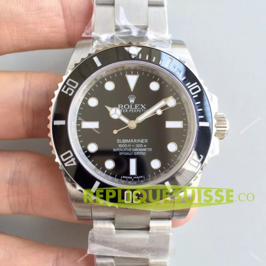 Réplique Rolex Submariner No Date Stainless acier noir Dial 114060 - Cliquez sur l'image pour la fermer