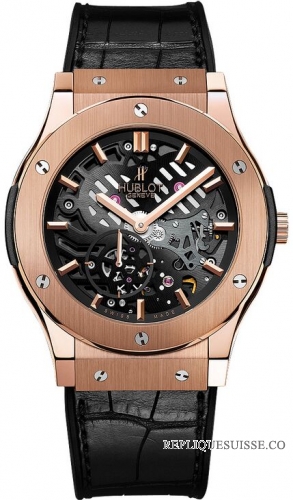 Hublot Classic Fusion Classico Ultra Thin Skeleton Montre Réplique