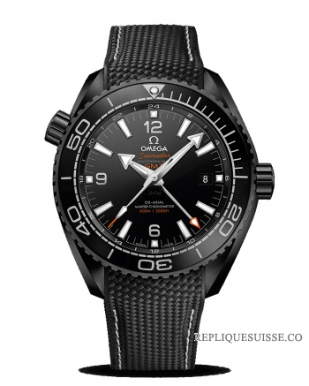 Réplique Omega Seamaster Planet Ocean 600 M mactre coaxial CHRONOMETER GMT 45.5mm 215.92.46.22.01.001