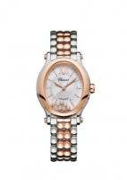 Réplique Chopard Happy Sport Ovale Or Rose 18K En Acier Inoxydable Et Diamants