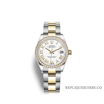 Rolex Datejust 31 Oystersteel or jaune 18 ct M278383RBR-0001 cadran blanc