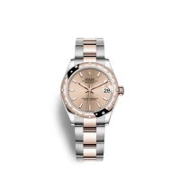 Rolex Datejust 31 Oystersteel or Everose 18 ct M278341RBR-0009 Rose Cadran couleur