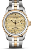 Tudor Glamour Date 31 Acier Inoxydable / Or Jaune / Noir-Diamant / Bracelet M53003-0004