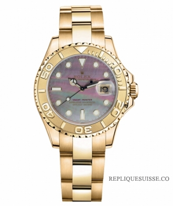 Rolex Yacht-Master Or jaune MOP cadran Dames 169628 DKM