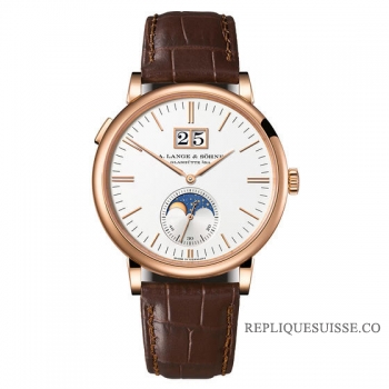 A. Lange & Sohne Saxonia Moon Phase 40mm Homme 384.032 Montre Réplique