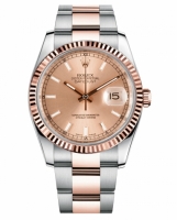 Réplique Rolex Datejust en acier et rose 36mm en or rose cadran champagne 116231 CHSO