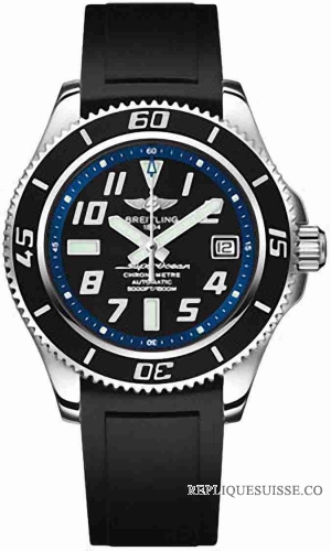 Breitling Superocean 42 Inoxydable acier Diver Pro II noir Montre Réplique