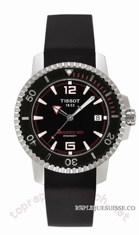 Tissot Diver Seastar acier noir Rubber Hommes T19.1.491.52 Montre Réplique