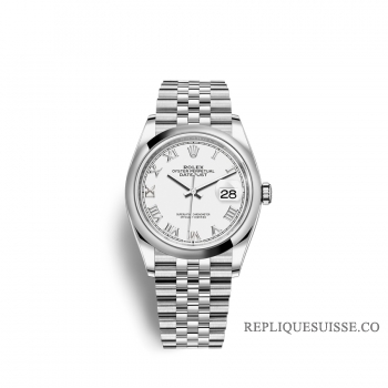Rolex Datejust 36 Oystersteel M126200-0007 cadran blanc