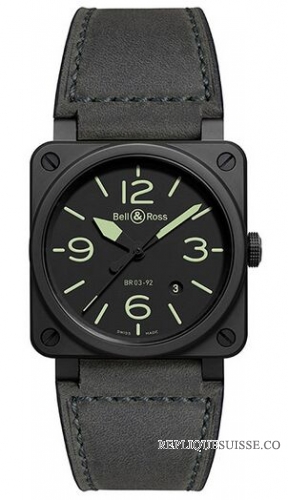 Copie Montre Bell & Ross BR 03-92 Nightlum BR0392-BL3-CE/SCA