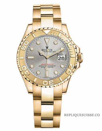 Rolex Yacht-Master Or jaune Gray cadran Dames 169628 G