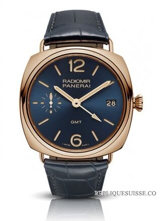 Panerai Radiomir GMT Oro Rosso Bleu Dial hommes Montre Réplique