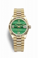 Copie Montre Rolex Datejust 31 or jaune 18 ct 278278 Malachite diamants ensemble Cadran m278278-0004