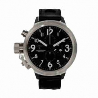 U-Boat Flightdeck 50 Round noir Dial Oversized des hommes Montre Réplique