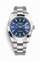 Copie Montre Rolex Datejust 41 Oystersteel 126300 cadran bleu m126300-0001