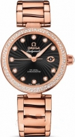 Omega De Ville Ladymatic Dames noir Diamant Dial Rose Or 425. Montre Réplique