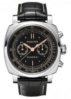 Panerai Radiomir 1940 Chronographe Noir Dial Noir Strap hommes Montre Réplique