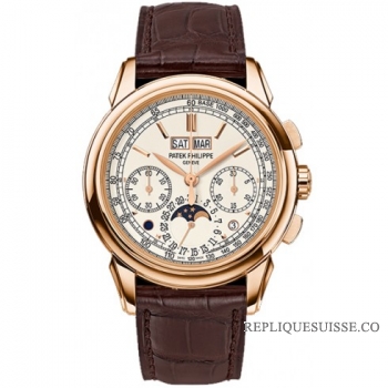 Patek Philippe Grand Complications Cadran Argente Or Rose 18K 5270R-001 Montres Copie