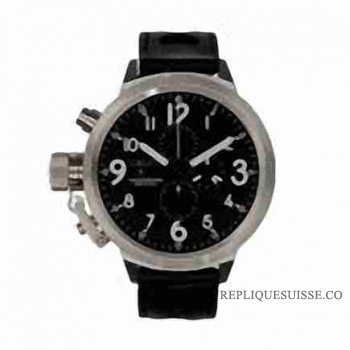 U-Boat Flightdeck 50 Round noir Dial Oversized des hommes Montre Réplique