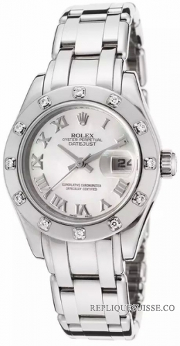 Rolex Oyster Perpetual Femme Datejust Pearlmaster 29mm Womens Réplique Montre 80319